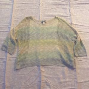 212NY XL crochet 1/4 sleeve sweater